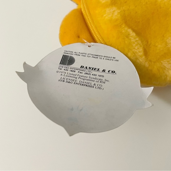 Vintage 90s Garfield Plush Pouch Daniel & Co Sweet Sixteen - Picture 5 of 13